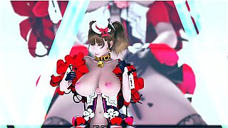 3d Animation Idol In Slut Suit On The Stage Sexy Dance Mmd