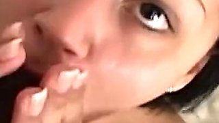 Hot Latina Tries a Huge Black Cock in Her Mouth and Tight Pussy