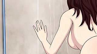 18yo Young Babe with a Perfect Big Ass Gets Her Tight Pussy Fucked Hard and Creampied in Shower - Naruto: Kunoichi Trainer