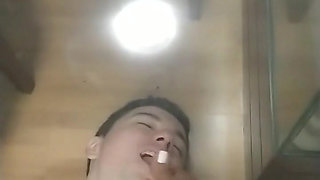 Foot Slave Under Tha Table