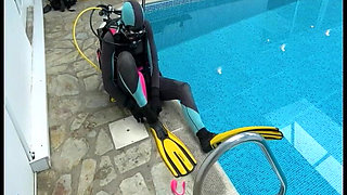Scuba Agent Lucy Returns Underwater Diver Searches for Secret Device