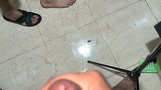 Arab Cuckold Husband Big Dick Friend Fuck My Wife in Shower