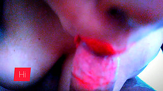 Arabian Stepmom Sucks Big Cock with Her Colored Lips, I Cum Inside Her Mouth