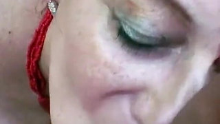 Extremely fat mature is caught masturbating in the forest and given a big cock