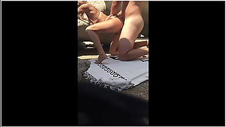 We Couldnt Resist The Heat And Excitement, We Fucked Right On The Public Beach, Between The Rocks And He Sprayed Me With Cum