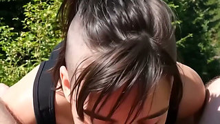 Tounge Fetish Sloppy Outside BJ