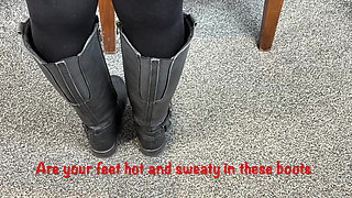 Mrs Mature Feet removing stinky socks and boots