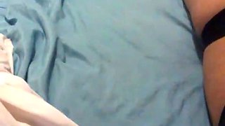 Glamour babe with big boobs masturbates in lingerie