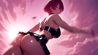 Silk-Clothed 3 DIMENSIONAL Doll Takes Spear Deep, Then Face Flooded with Big Jizz shot