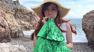 Vlog Lissa Brown Goes to a Nudist Beach to Film a Custom Video