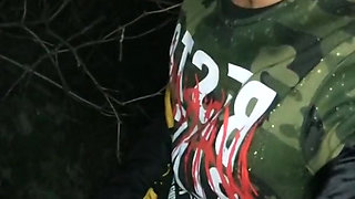 Piss with Hard Cock Outdoor