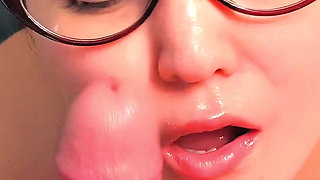 Full Vip Scene with Miss Rush in Stylish Glasses Makes the Best