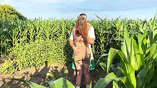 JuliaSayNo Hardcore Public Fuck: Rough Doggy Style with Hot Teen Babe in Corn Field