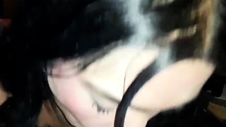 Hot Mexican Stripper Blows and Swallows Old Man Load