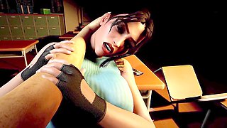 Animated Lara Croft rides cowgirl style in this Tomb Raider parody