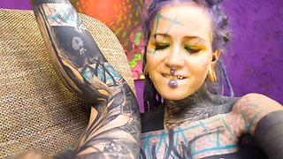 Inked Alt Teen Takes Full Anal Fisting - Balls Deep Ass Play, No Pussy