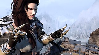 Tall giant woman, giantess animation, giantess feet