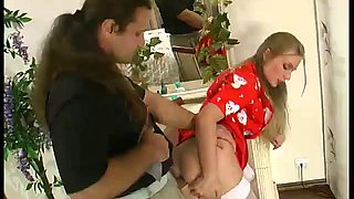 Diana and Lesley anal maid: Blowjob, Doggy  Licking Porn