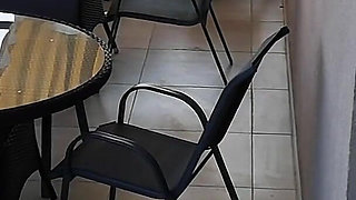 Watching My Neighbor Masturbating on Terrace