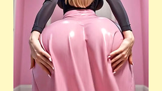 Cute blonde moving it animation