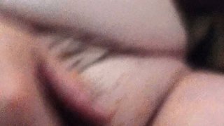 Stranger fingering  my hairy wet horny pussy and filming  me