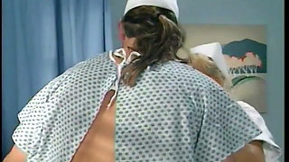 Injured patient in head bandage gets nurse pussy