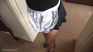 Naked Black Room Maid - Dirty Talk and Kicks in the Balls!