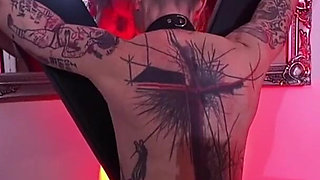 Inanna Justice and Lady Syene Wield Floggers and Crops on Cross-bound Slave's Flesh - Double Domme Anal Training Part 6