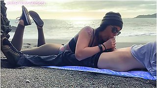 Beach Blowjob During Sunset