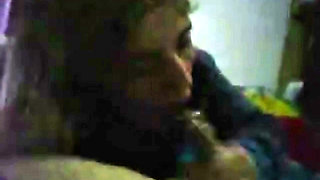 horny cute blonde wife sucks cock and receives cum in mouth