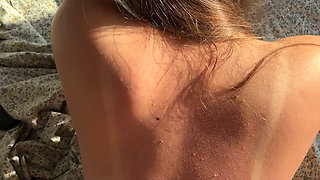 Cute Petite Stepsister Came Back From Beach Completely - Lotion Massage Turned Into Rough Sex