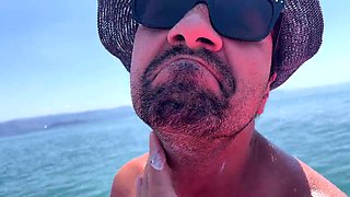 Earl Smile Flashes Big Cock on Wild Sea Pedal Boat