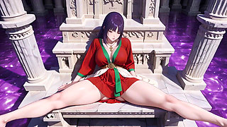 From the Ancient Pool to Sun-drenched Bedroom, She Goes From Kneeling Poses to Bare Legs Spread Wide