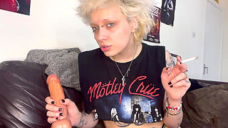 Silent Smoking Handjob JOI Blowjob Spit Long Tongue