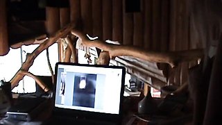 Watch graceful Lara Craft's scene