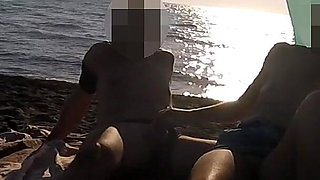 French Teacher Risky Public Masturbation Caught on Crowded Beach Helps Squirt Extreme Cumshot