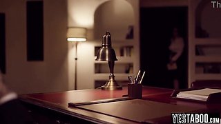 Insatiable COUGAR assistant gets predominated and screwed by manager in office