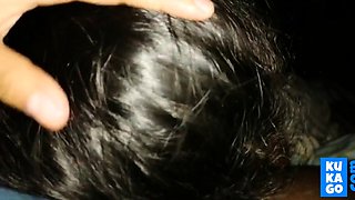 Cute brunette's kinky BDSM blowjob and fisting POV