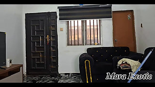 Fat Ass Ebony MILF Cleaning Naked