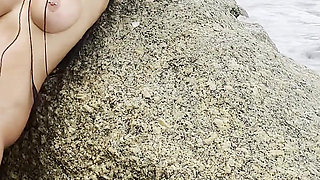 Monika Fox Fucks Holes with a Big Dildo & Fingers Prolapse on Coast