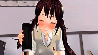 Oral job, asian, 2d