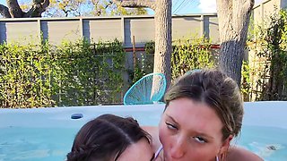 Addison Vodka Hot Teen GF Invites Hot Blonde Shrooms Q For