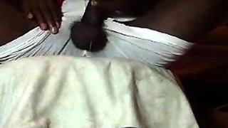 Big Black Cock Strokes His Meat Solo