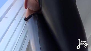 Public Window Dildo Fuck - Secret Suction Bj & Ride, Empty Hall Risky Squirt - Lara Juicy