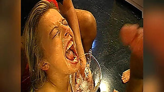 Tina in Sperm Frenzy Wild Gangbang Bukkake Orgy