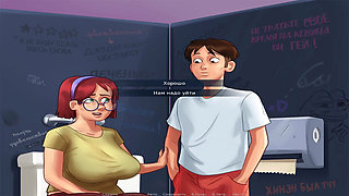 SummertimeSaga - Jerking Off In College Toilet Stall With Girl
