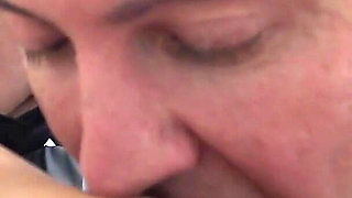 Licking a Nylon Pussy in the Office!