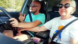 Family car ride with stepmom