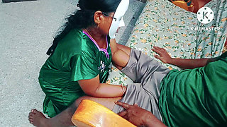 Tamil - Desi girl seducing her boyfriend and gave nice blow to take him on bed - erotic moaning with tamil audio